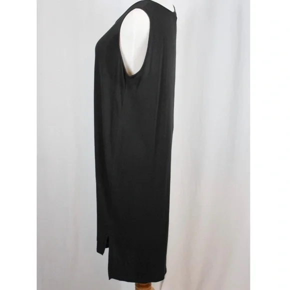 Eileen Fisher Little Black Dress, Silk Basics Dress, Sz L, Spring Formal - Picture 2 of 7